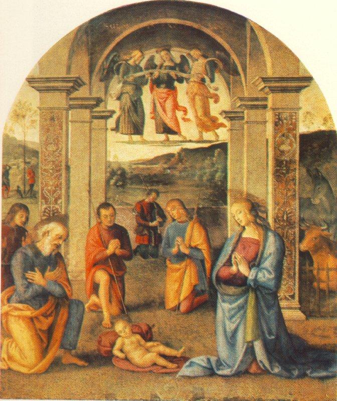 PERUGINO, Pietro The Presepio Sweden oil painting art
